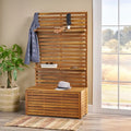 Banc de rangement multifonctionnel moderne avec porte-manteau