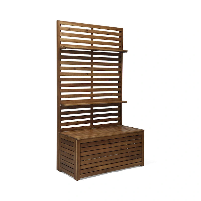 Banc de rangement multifonctionnel moderne avec porte-manteau