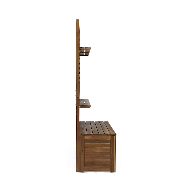 Banc de rangement multifonctionnel moderne avec porte-manteau