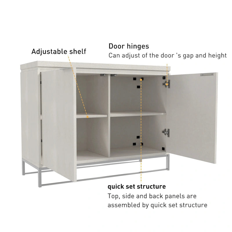 Meuble d'appoint en bois à 2 portes