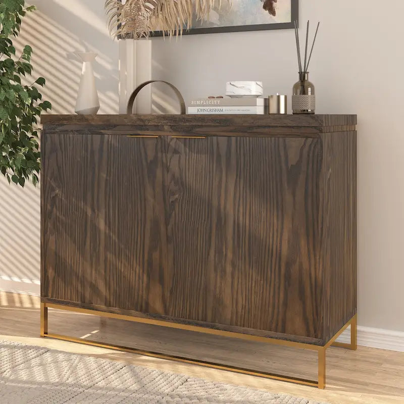 Meuble d'appoint en bois à 2 portes