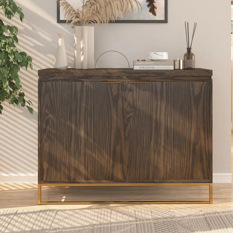 Meuble d'appoint en bois à 2 portes