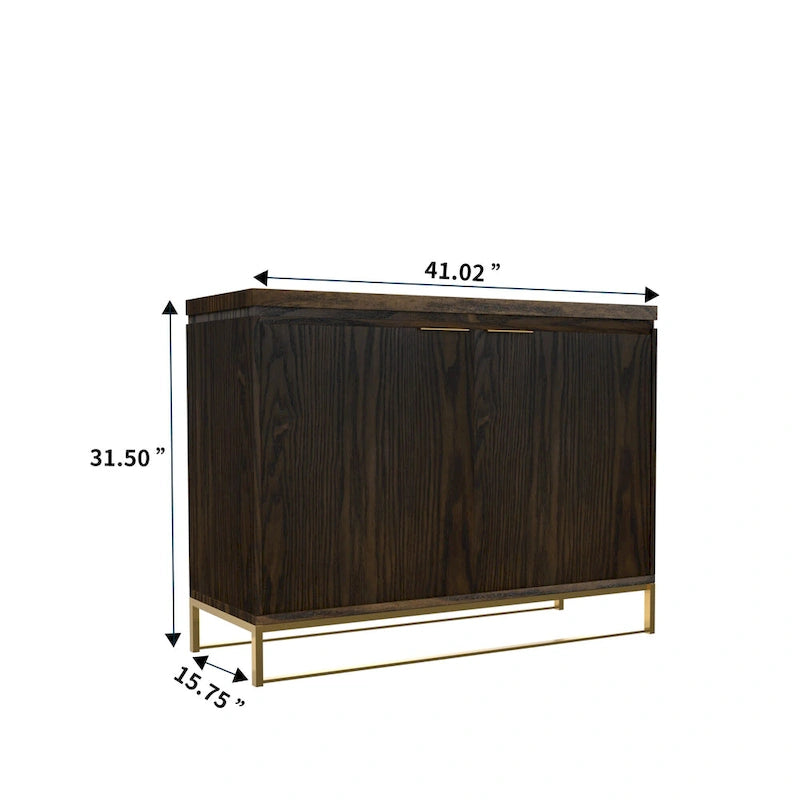 Meuble d'appoint en bois à 2 portes