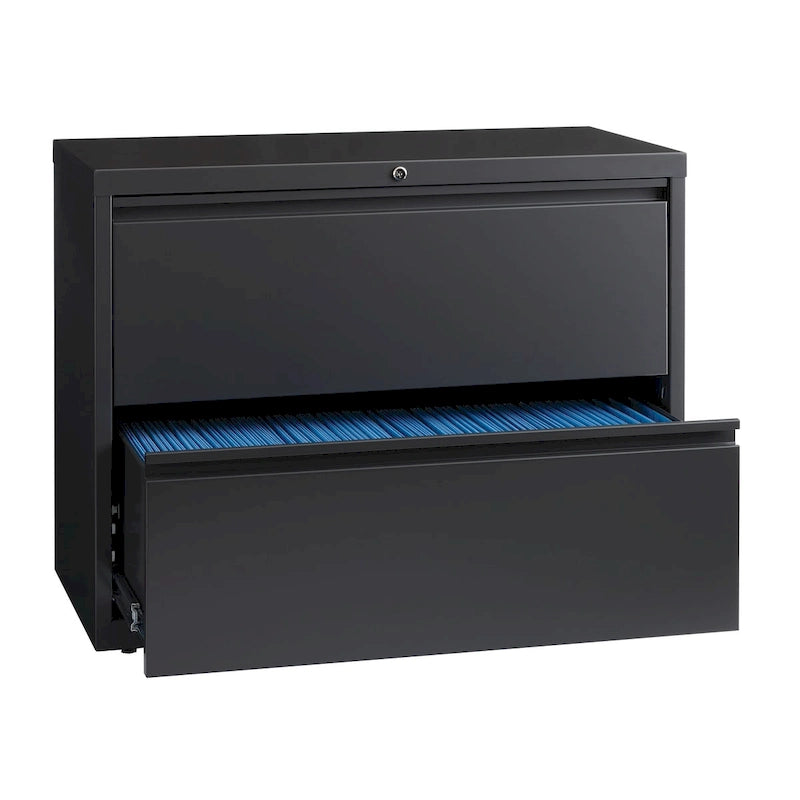 Classeur latéral 2 tiroirs de 91,4 cm de large, série 8000, anthracite