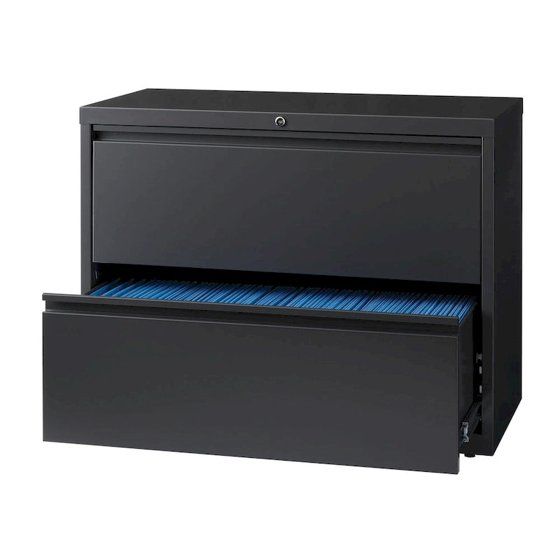 Classeur latéral 2 tiroirs de 91,4 cm de large, série 8000, anthracite