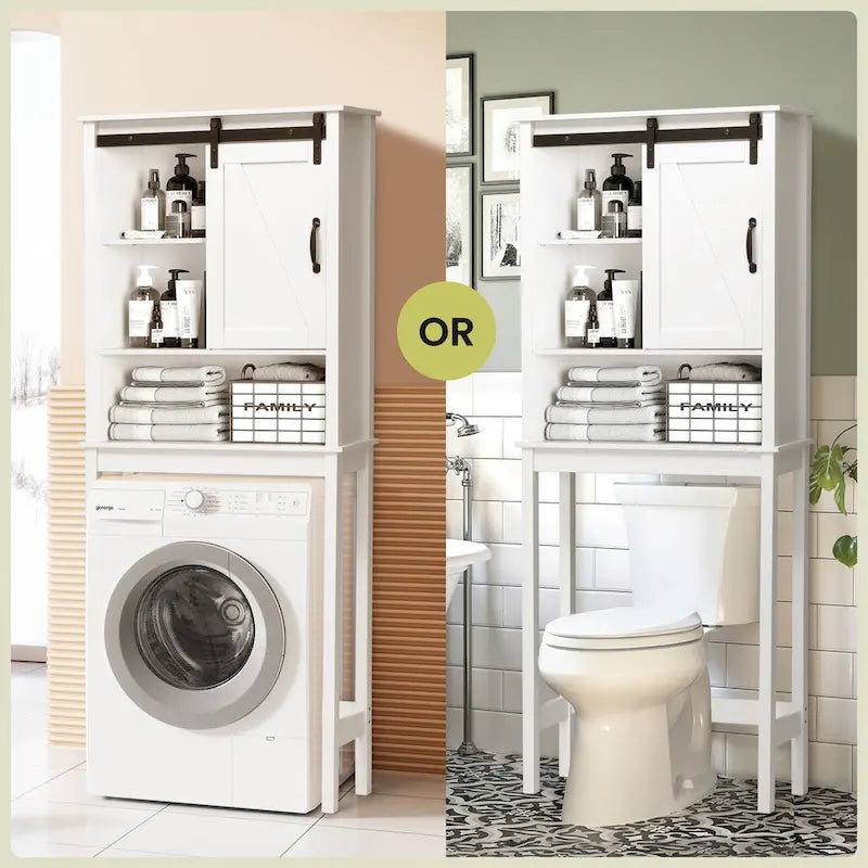 Meuble de rangement pour salle de bain, économiseur d'espace au-dessus des toilettes, étagère de rangement pour salle de bain - Voir l'image