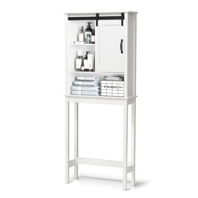 Meuble de rangement pour salle de bain, économiseur d'espace au-dessus des toilettes, étagère de rangement pour salle de bain - Voir l'image