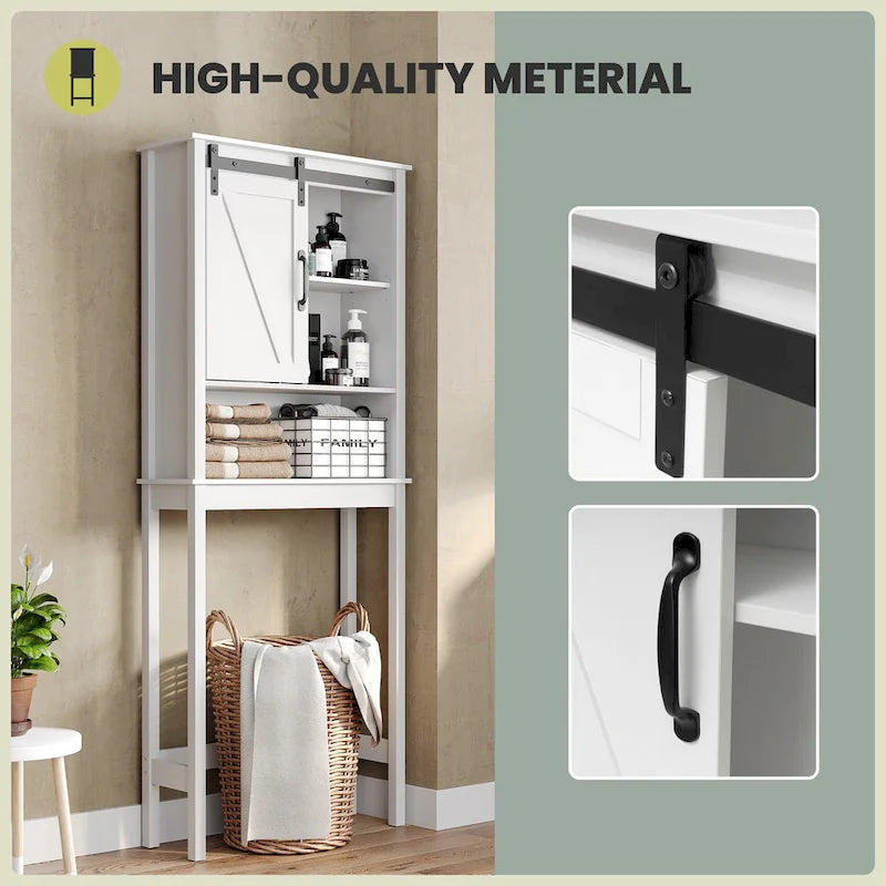 Meuble de rangement pour salle de bain, économiseur d'espace au-dessus des toilettes, étagère de rangement pour salle de bain - Voir l'image