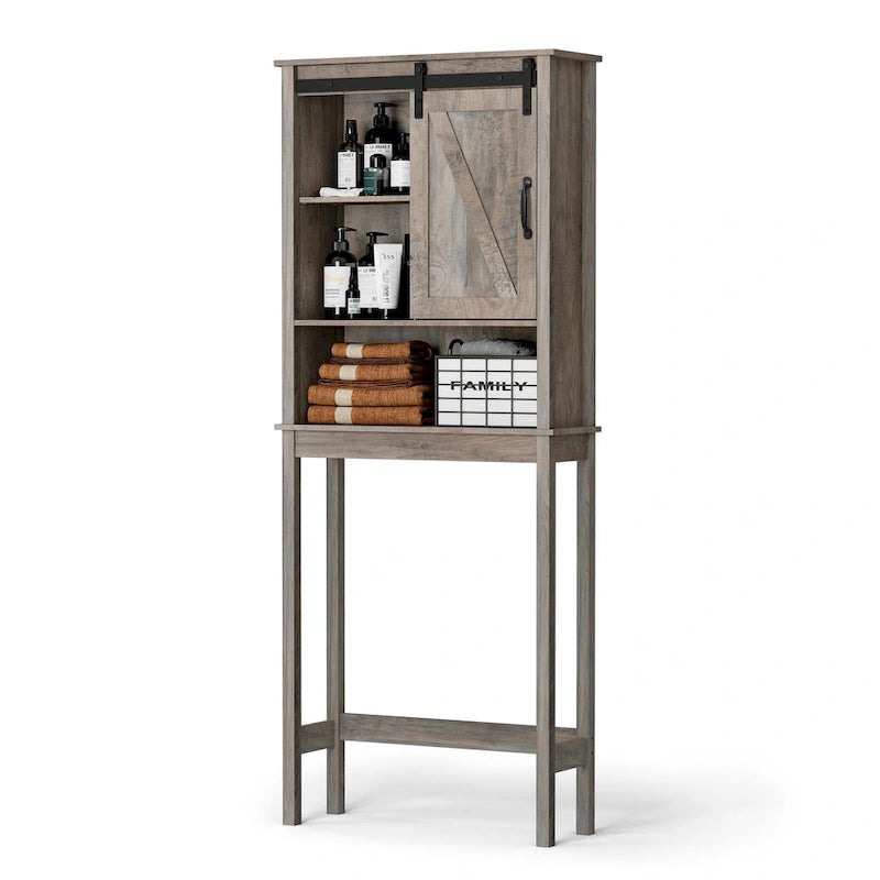 Meuble de rangement pour salle de bain, économiseur d'espace au-dessus des toilettes, étagère de rangement pour salle de bain - Voir l'image