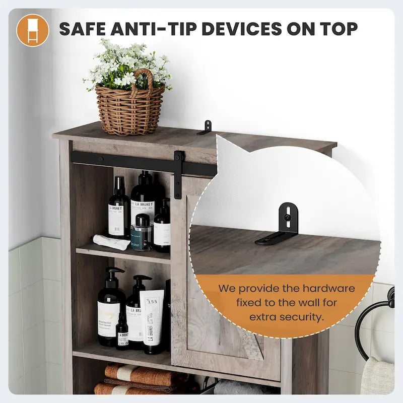 Meuble de rangement pour salle de bain, économiseur d'espace au-dessus des toilettes, étagère de rangement pour salle de bain - Voir l'image