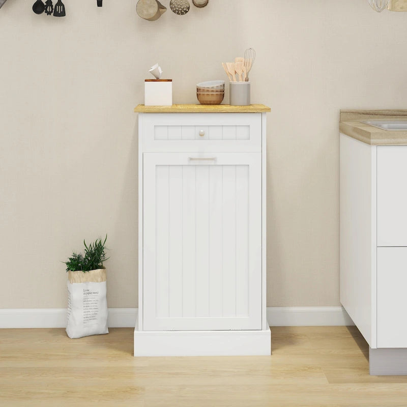 Meuble poubelle coulissant 1 tiroir, 1 compartiment – Meuble poubelle de cuisine
