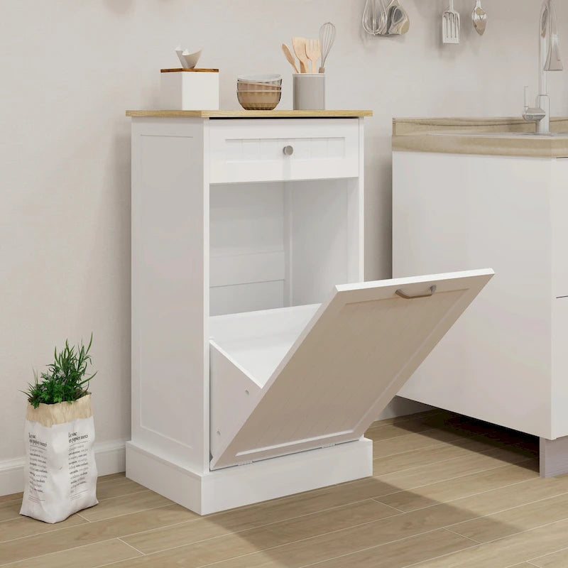 Meuble poubelle coulissant 1 tiroir, 1 compartiment – Meuble poubelle de cuisine
