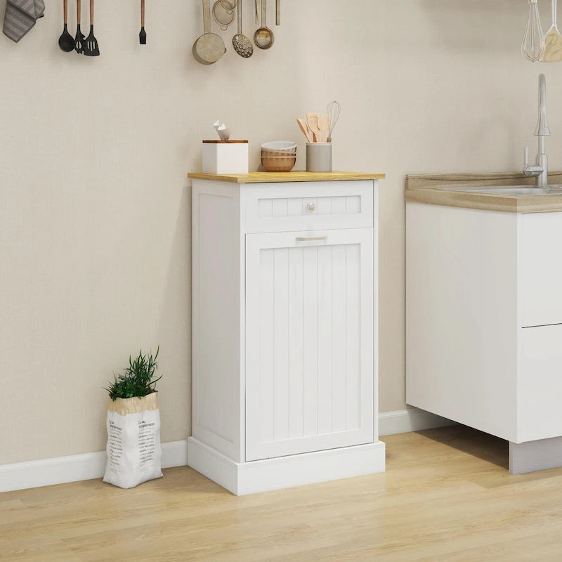 Meuble poubelle coulissant 1 tiroir, 1 compartiment – Meuble poubelle de cuisine
