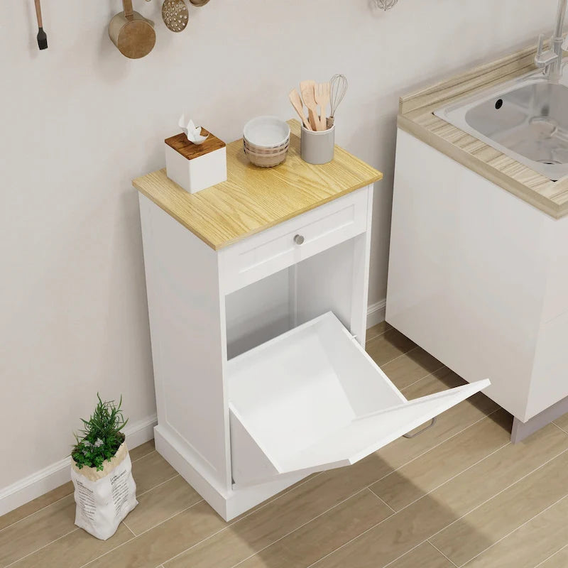 Meuble poubelle coulissant 1 tiroir, 1 compartiment – Meuble poubelle de cuisine