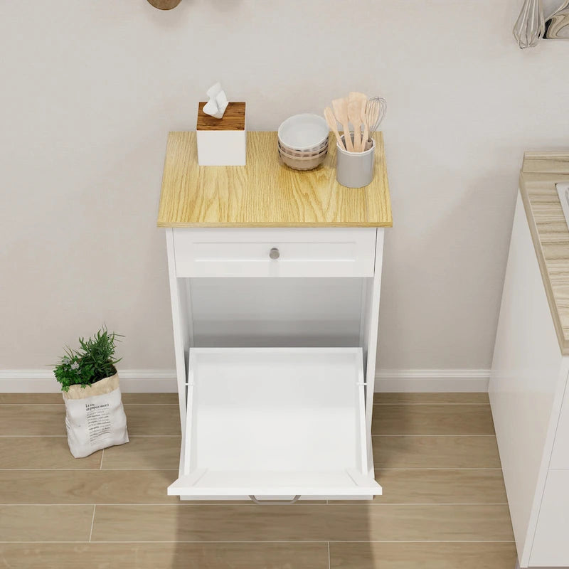 Meuble poubelle coulissant 1 tiroir, 1 compartiment – Meuble poubelle de cuisine