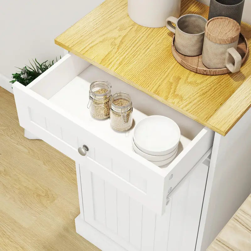 Meuble poubelle coulissant 1 tiroir, 1 compartiment – Meuble poubelle de cuisine