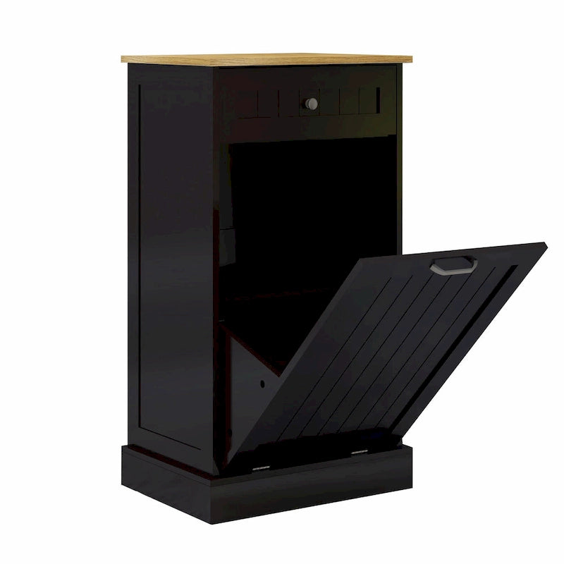 Meuble poubelle coulissant 1 tiroir, 1 compartiment – Meuble poubelle de cuisine