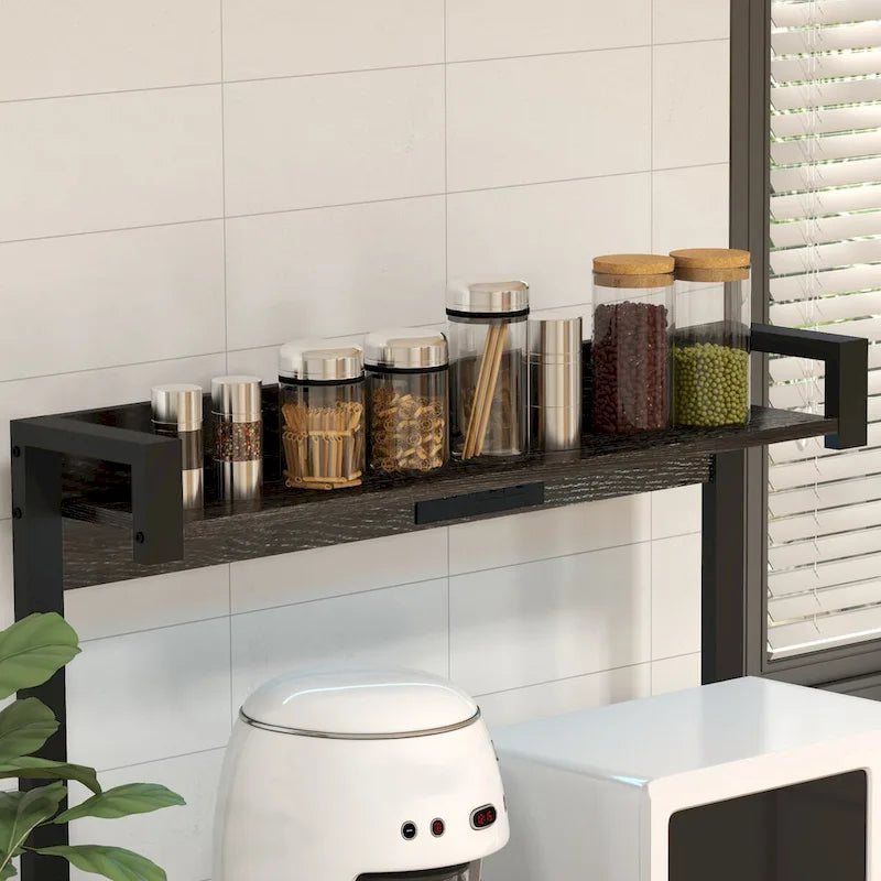 Étagère de boulanger industrielle avec prise de courant et lumières LED, rangement