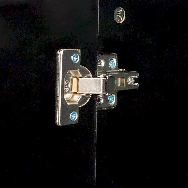 Meuble de rangement autoportant avec 4 portes et 4 étagères ouvertes