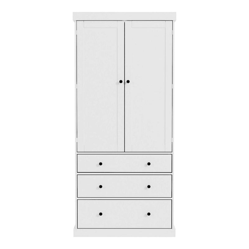 Armoire haute autoportante avec 8 étagères de porte, 3 tiroirs