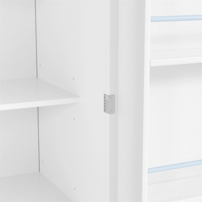 Armoire haute autoportante avec 8 étagères de porte, 3 tiroirs