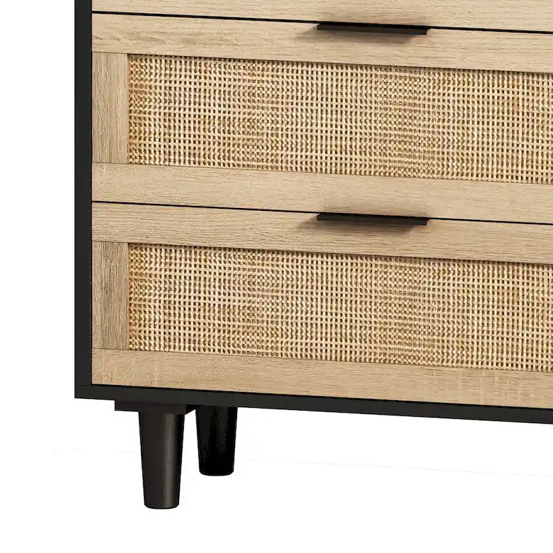 Meuble de rangement moderne en rotin, tiroir en rotin, pour chambre à coucher, salon