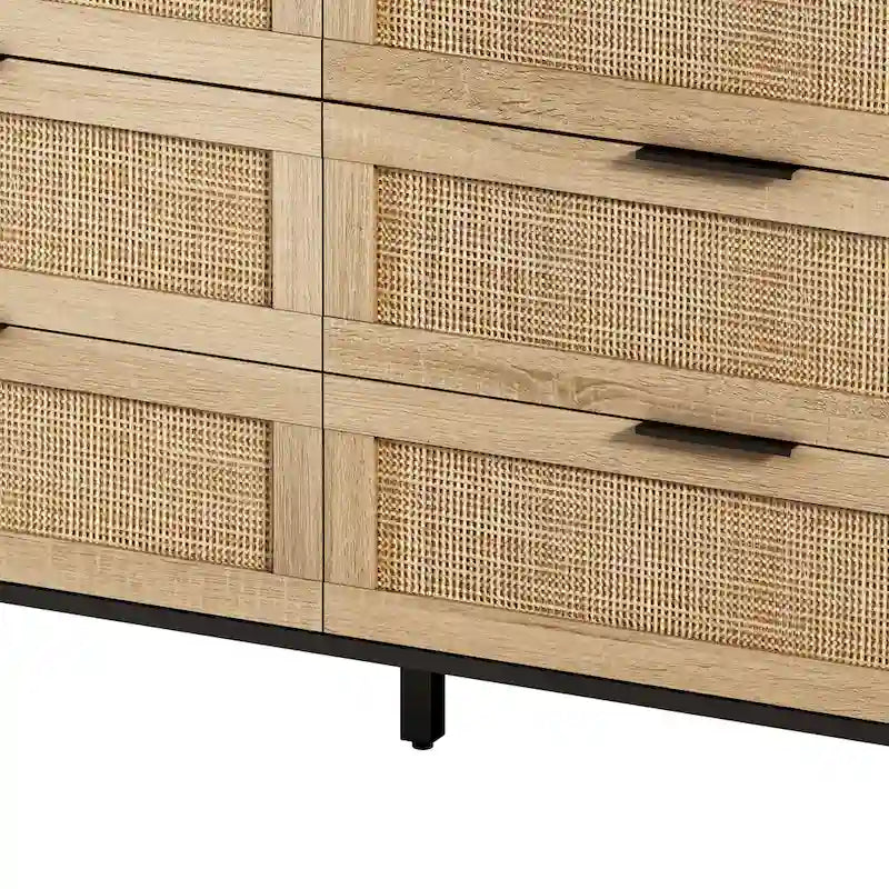 Meuble de rangement moderne en rotin, tiroir en rotin, pour chambre à coucher, salon