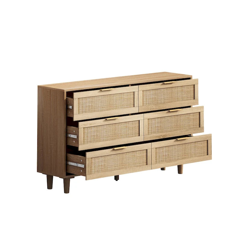 Meuble de rangement moderne en rotin, tiroir en rotin, pour chambre à coucher, salon