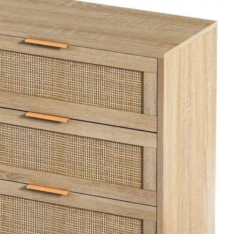 Meuble de rangement moderne en rotin, tiroir en rotin, pour chambre à coucher, salon