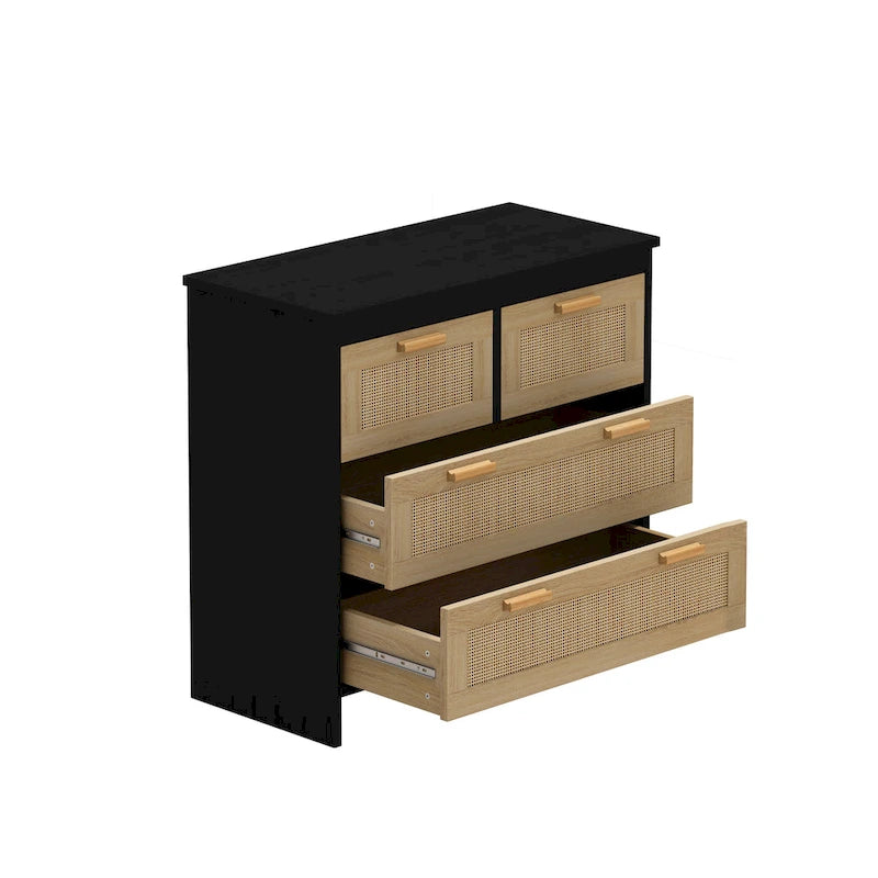 Meuble de rangement moderne en rotin, tiroir en rotin, pour chambre à coucher, salon