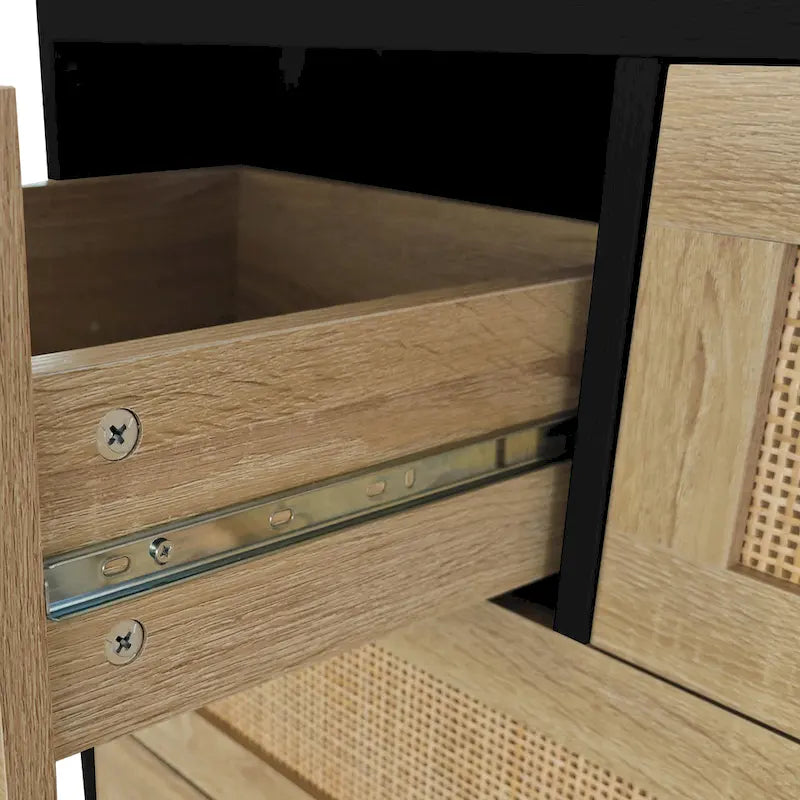 Meuble de rangement moderne en rotin, tiroir en rotin, pour chambre à coucher, salon