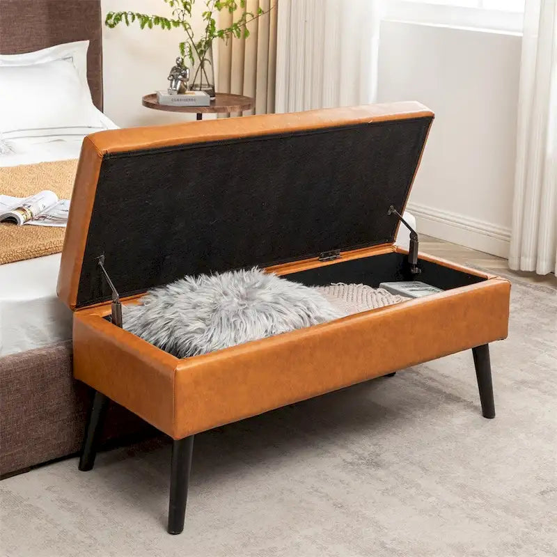 Banc de rangement pour bout de lit, banc de pied de lit