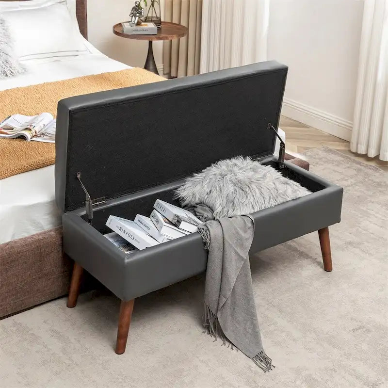 Banc de rangement pour bout de lit, banc de pied de lit