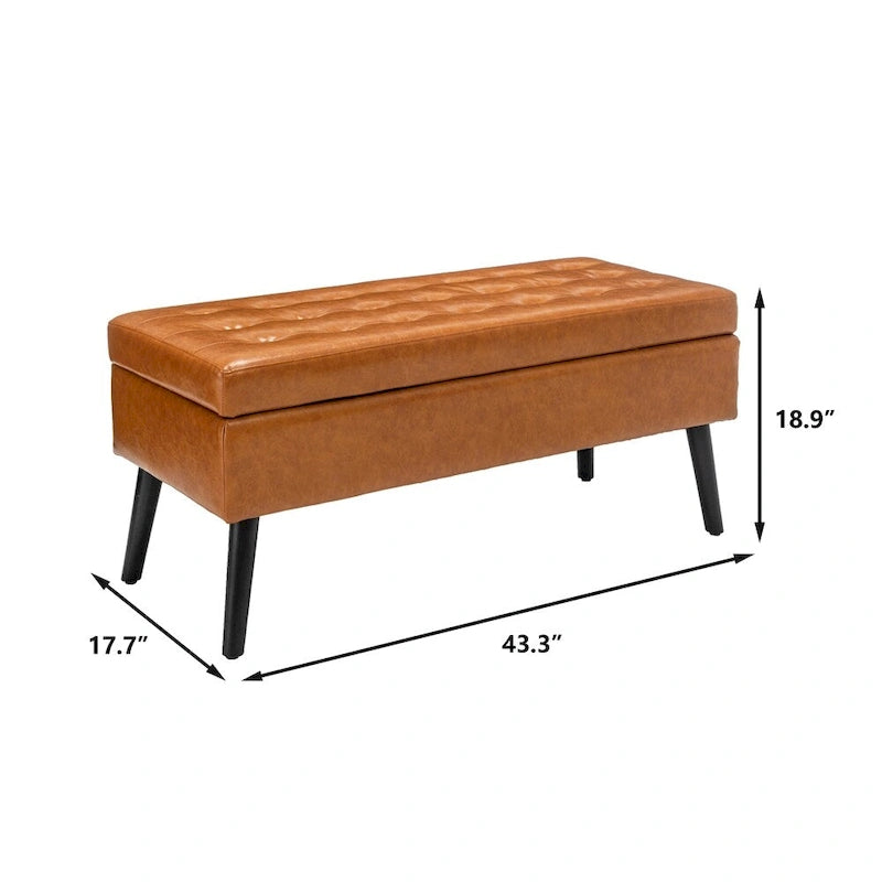 Banc de rangement pour bout de lit, banc de pied de lit