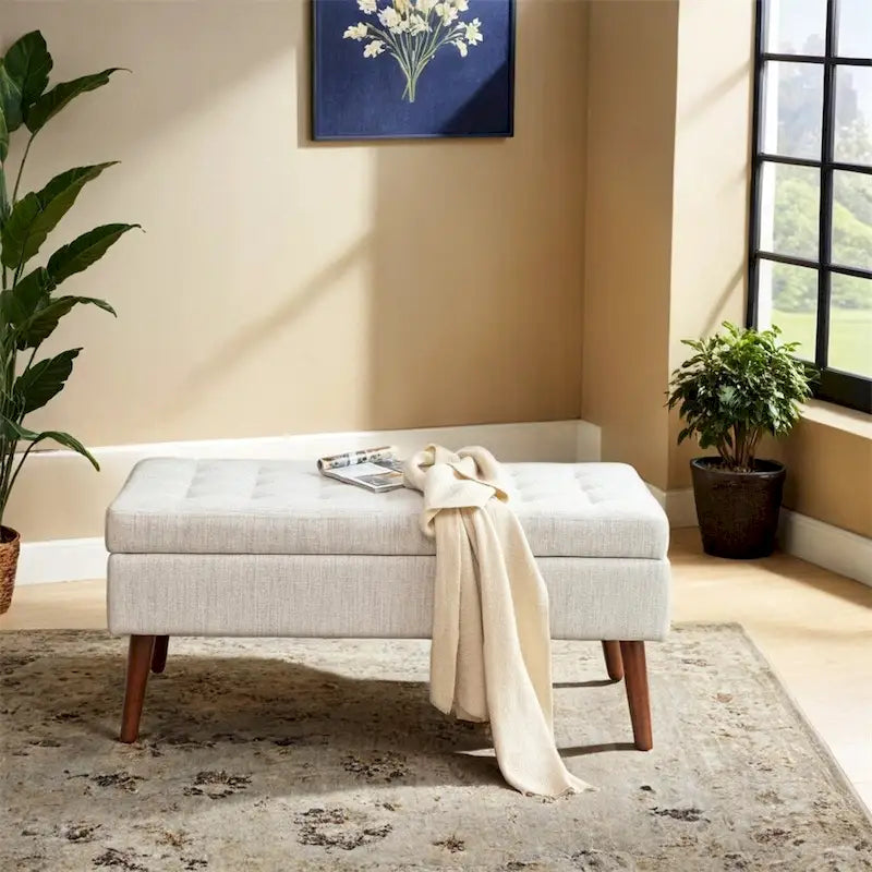 Banc de rangement pour bout de lit, banc de pied de lit