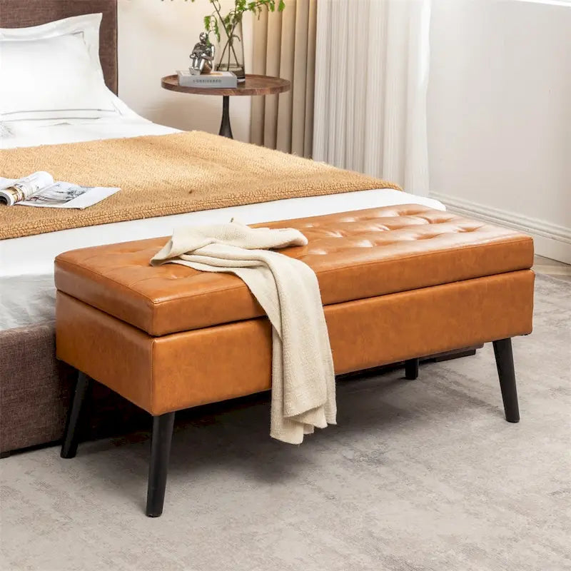 Banc de rangement pour bout de lit, banc de pied de lit