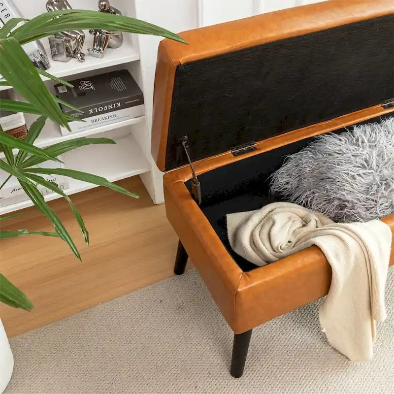 Banc de rangement pour bout de lit, banc de pied de lit
