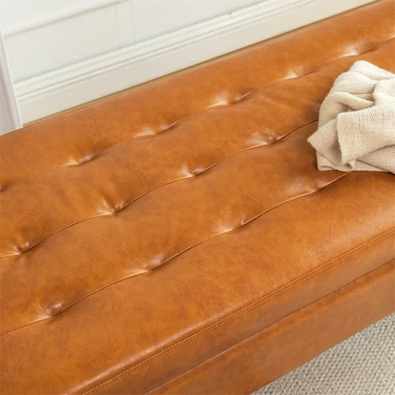 Banc de rangement pour bout de lit, banc de pied de lit