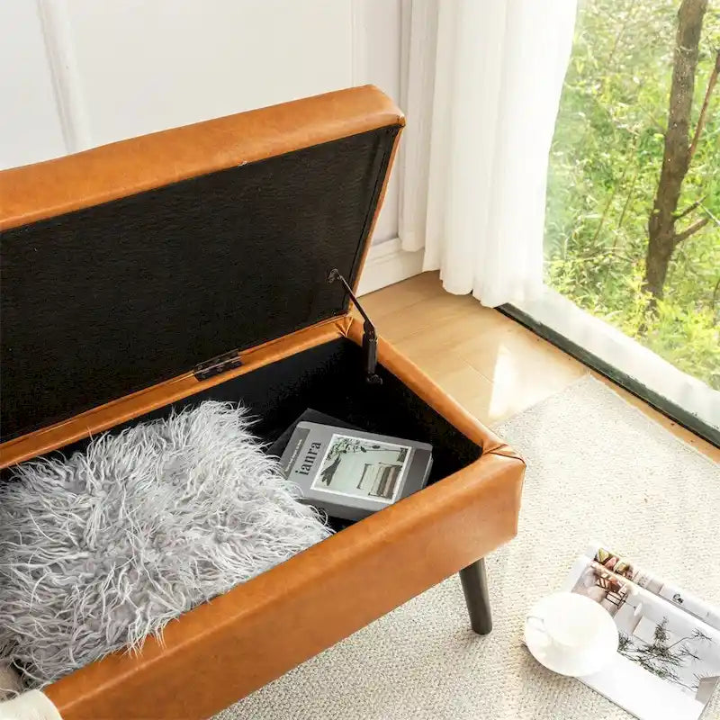 Banc de rangement pour bout de lit, banc de pied de lit