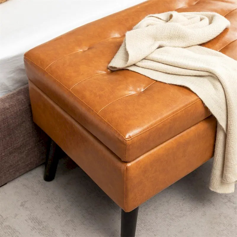 Banc de rangement pour bout de lit, banc de pied de lit