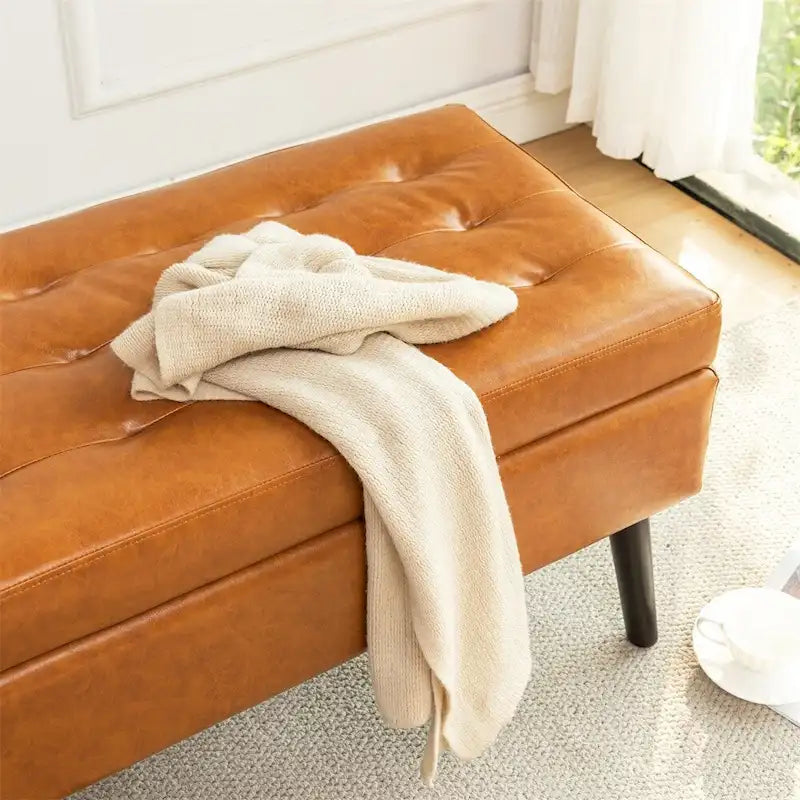 Banc de rangement pour bout de lit, banc de pied de lit
