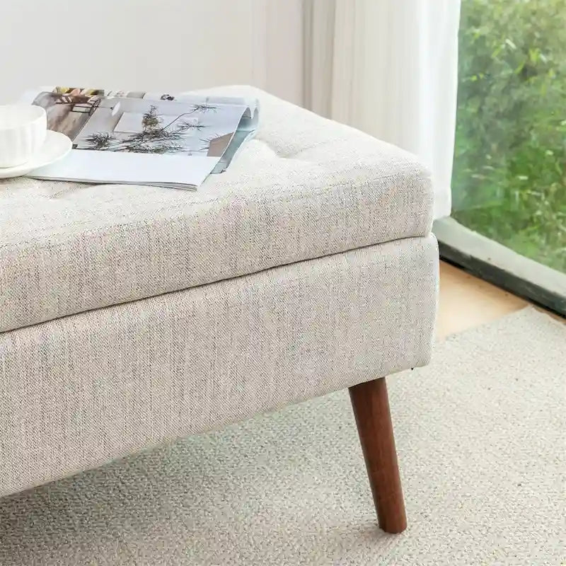 Banc de rangement pour bout de lit, banc de pied de lit