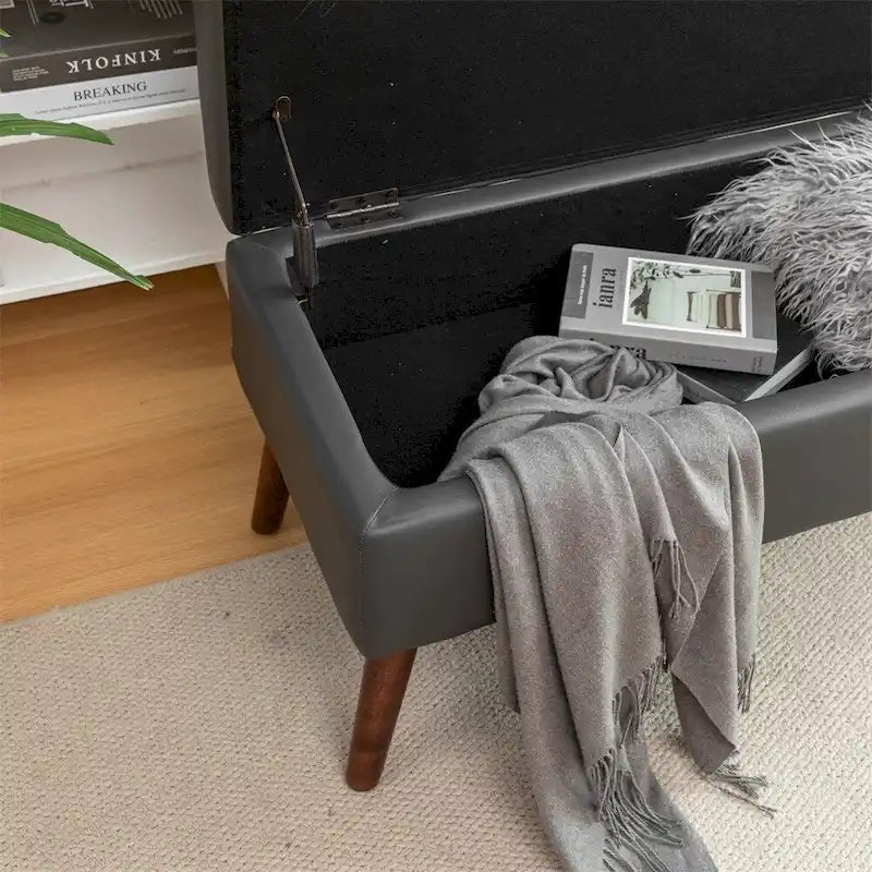 Banc de rangement pour bout de lit, banc de pied de lit