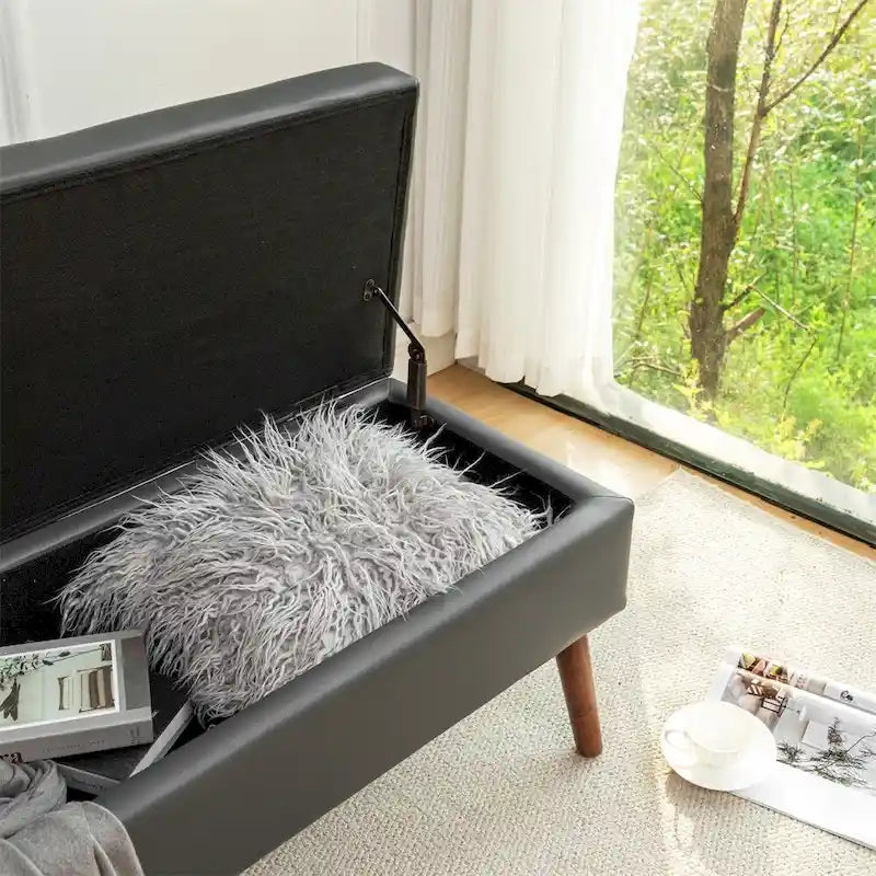 Banc de rangement pour bout de lit, banc de pied de lit