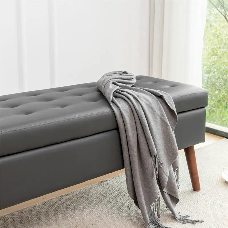 Banc de rangement pour bout de lit, banc de pied de lit