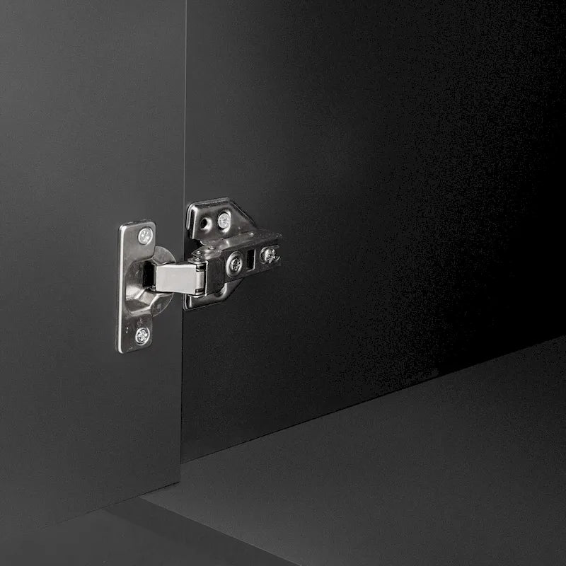 Meuble de rangement U_Style à conception courbée avec trois portes/étagères réglables