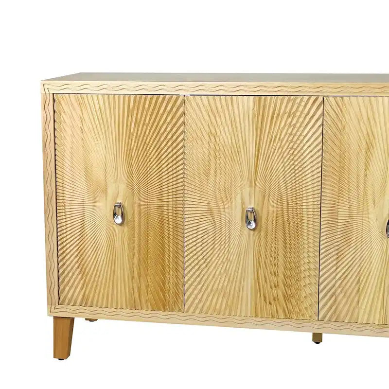 Meuble de rangement vintage 4 portes, buffet de salle à manger, grand buffet