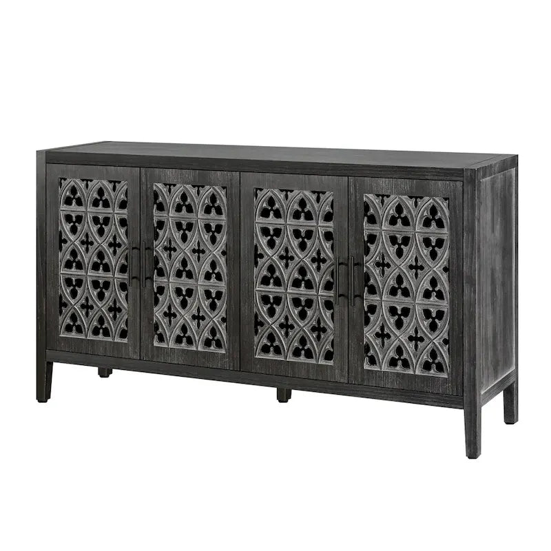 Buffet Vaisselier Creux Quatre Portes Meuble Ancien