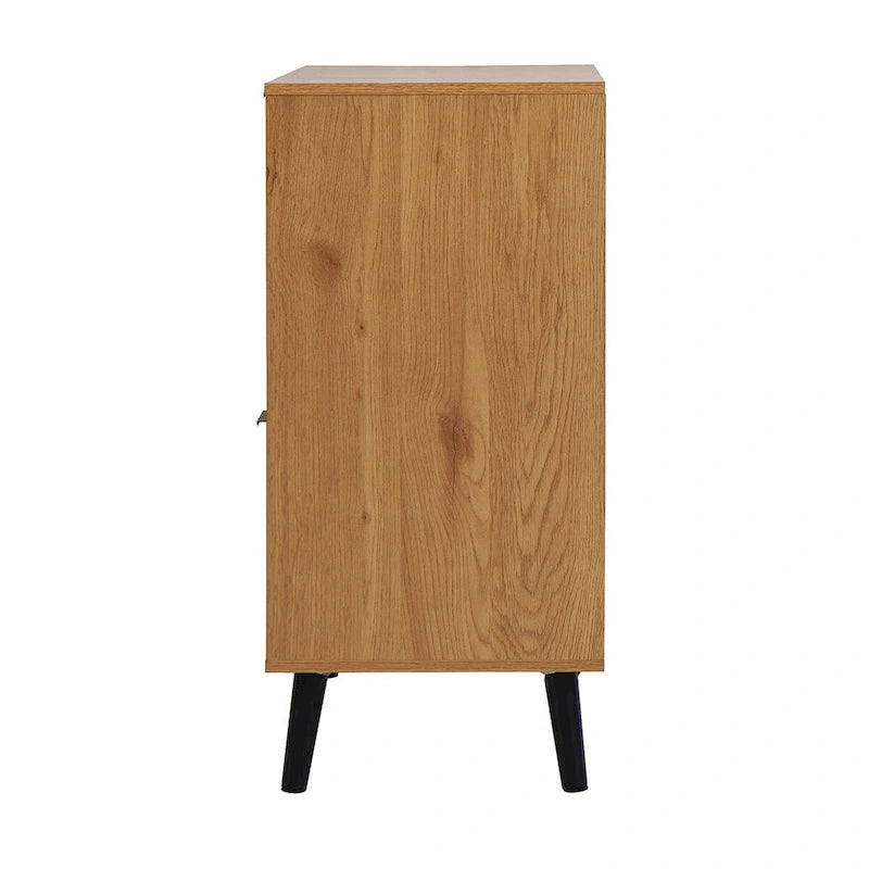 Meuble de rangement avec 3 tiroirs et étagère réglable, porte