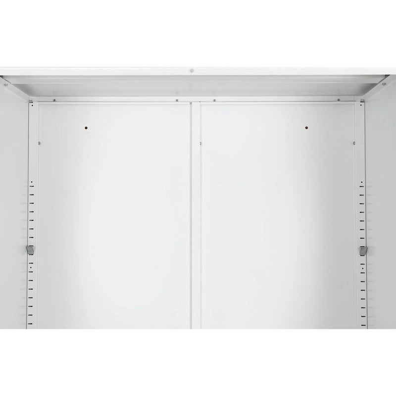 Armoire de rangement de garage en acier verrouillable avec 2 portes et 2 étagères réglables